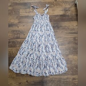 Jessica Simpson Blue and Cream Patterned Dress
